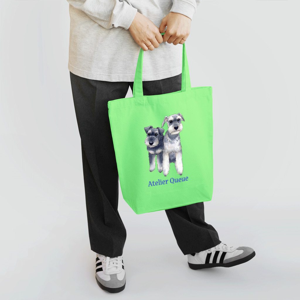 Atelier-Queueのミニチュアシュナウザー・カップル Tote Bag