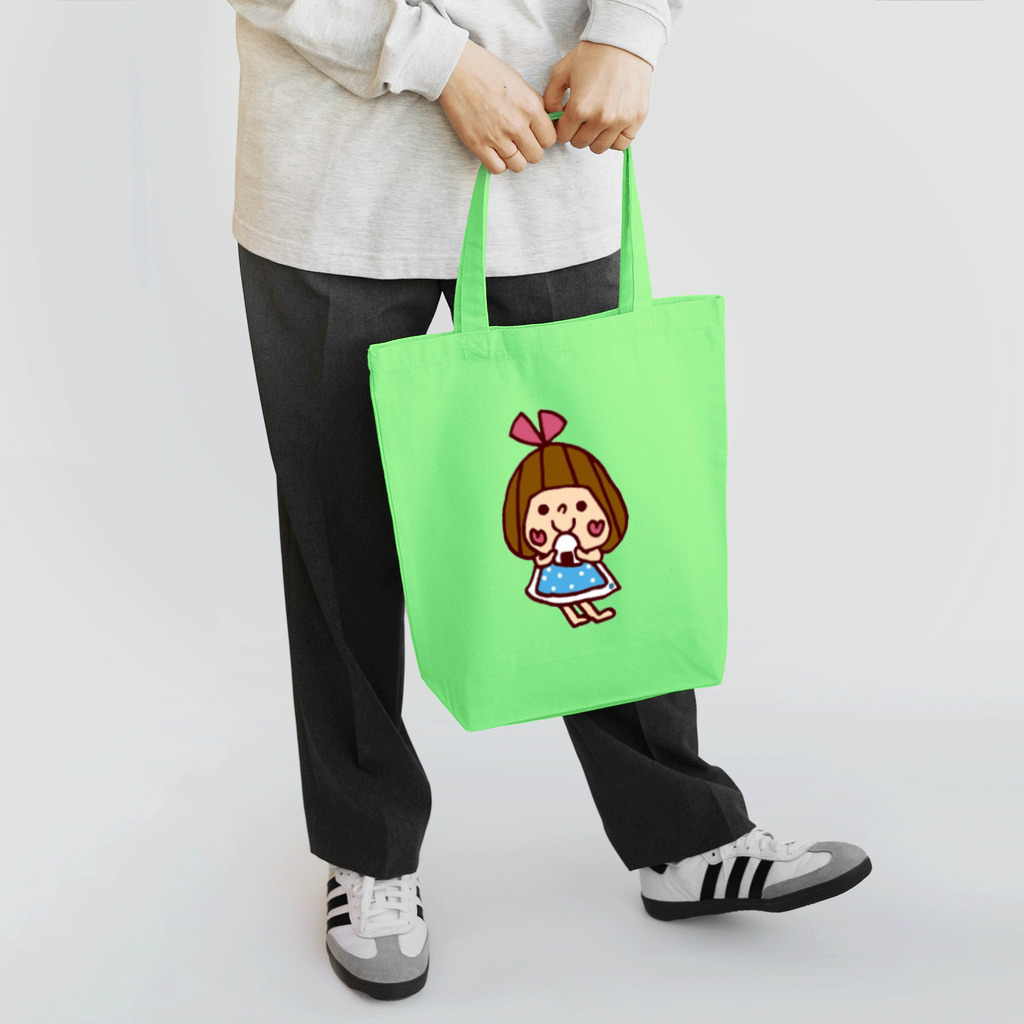 かょのこHANKOのおにぎり大好きぴんきーりぼんちゃん Tote Bag