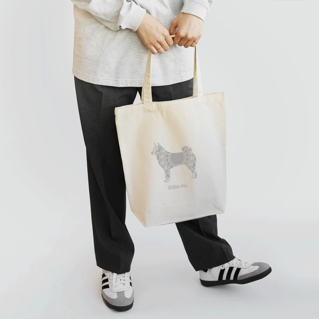 AtelierBoopの花月　柴犬 トートバッグ