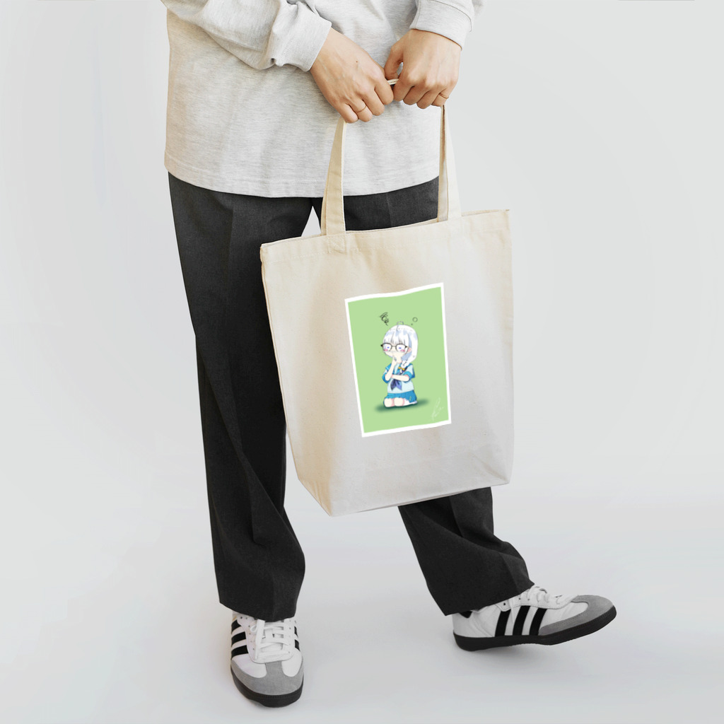 花岡かおろのお店の絵を考案中のポーズ Tote Bag