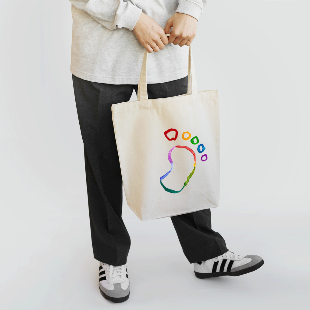 くまさんのお家の足あと…みぎ Tote Bag