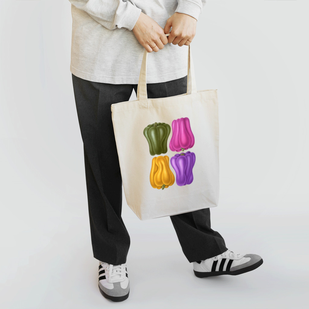 オハデザイン（大橋正の作品）の4色ピーマン Tote Bag