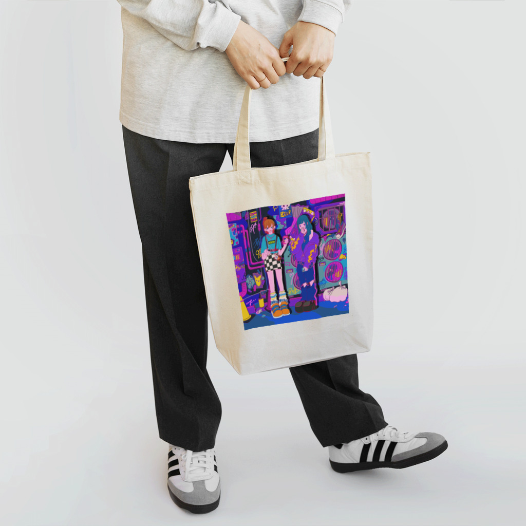 クドウカリン オンライン ショップのごちゃごちゃストリート Tote Bag