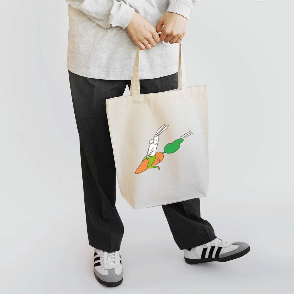 くらきち ONLINE SHOPのうさぎタイツのにんじんライド Tote Bag