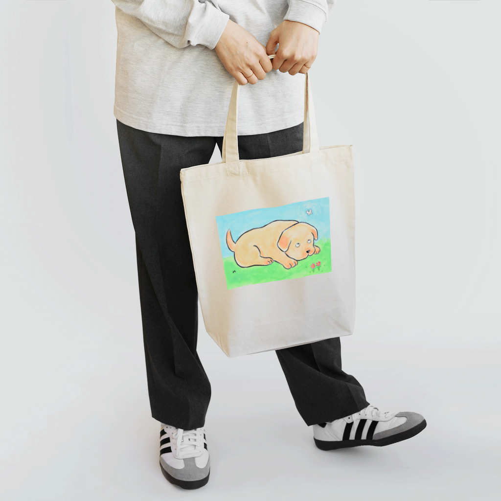 2025sabakanの小犬　ふせ Tote Bag