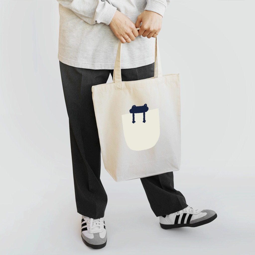 fullum-designのpocket シリーズ（frog_navy） Tote Bag