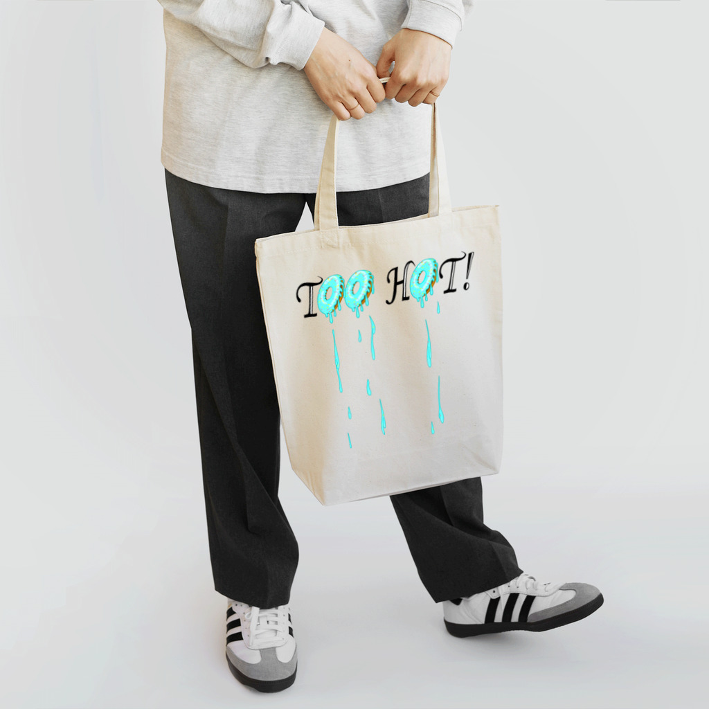 Fujimitsu ShopのToo Hot! ブルー・ドーナツ(ドロドロ)トート Tote Bag