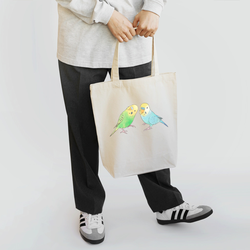 まめるりはことりのセキセイインコ　ちょこんとせきせいんこーず【まめるりはことり】 Tote Bag