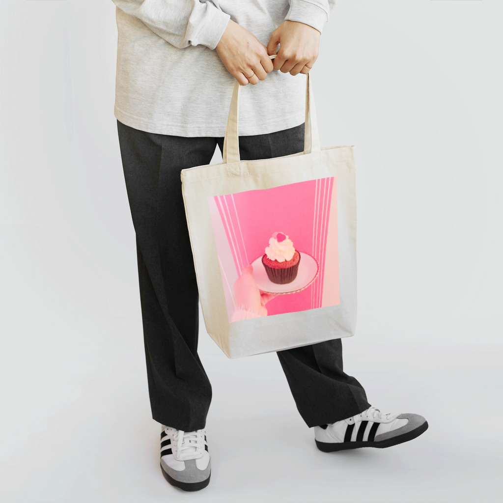 momoko's shopのピンクのカップケーキのトートバッグ Tote Bag