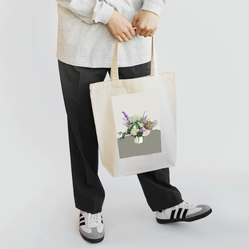 yukikopterの初夏のお花 輪郭あり Tote Bag