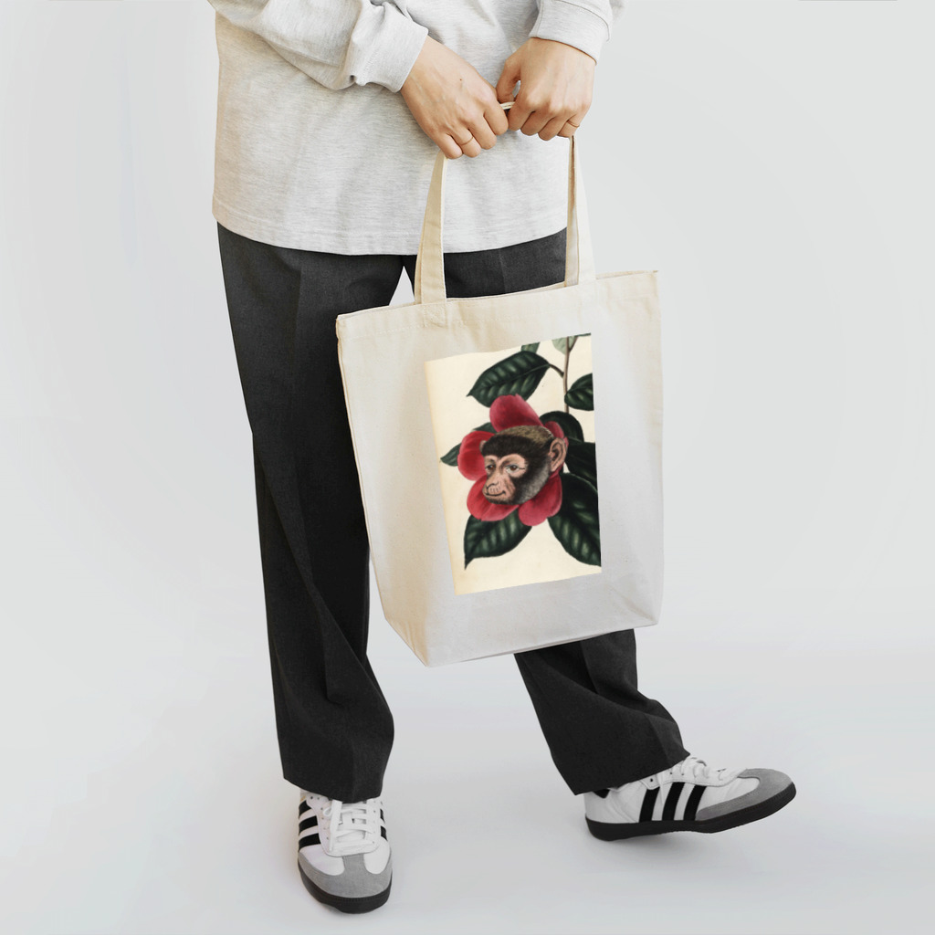 J. Jeffery Print Galleryの絶滅危惧種の猿とツバキ Tote Bag