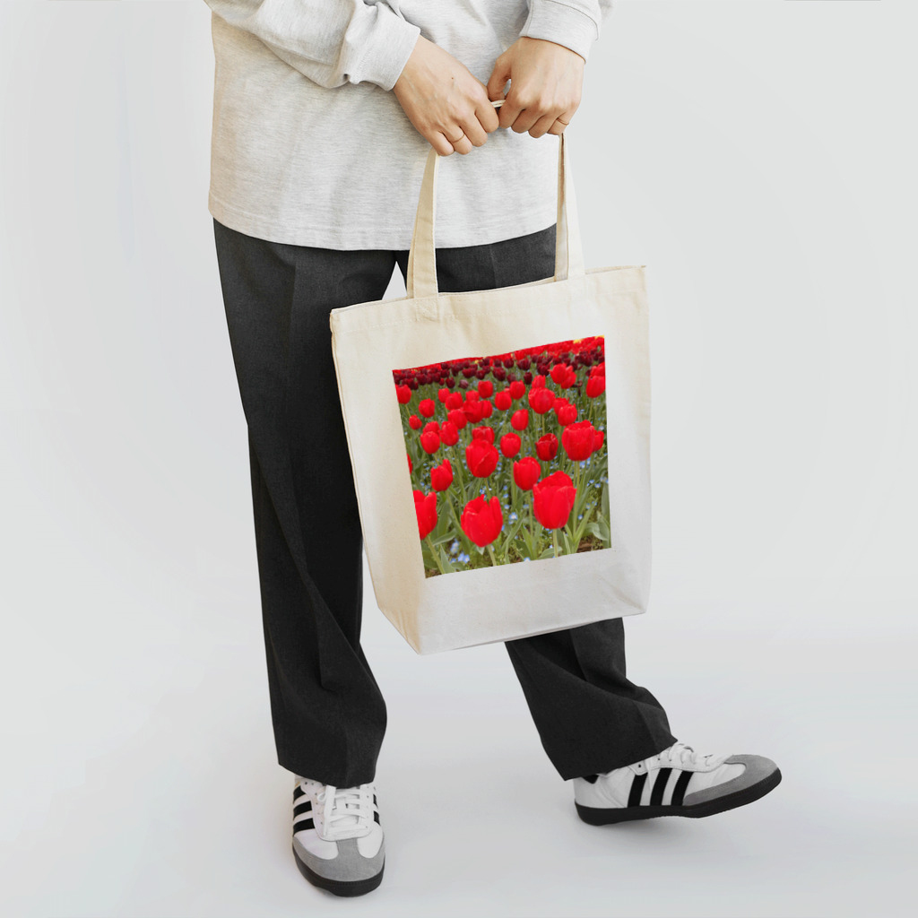 SUI tulip picturesのTULIP red トートバッグ