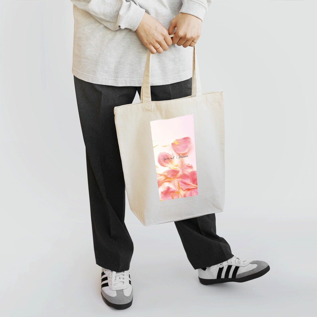 こんなの欲しいをご提供！ADの♡ピンクカーネーション２♡ トートバッグ