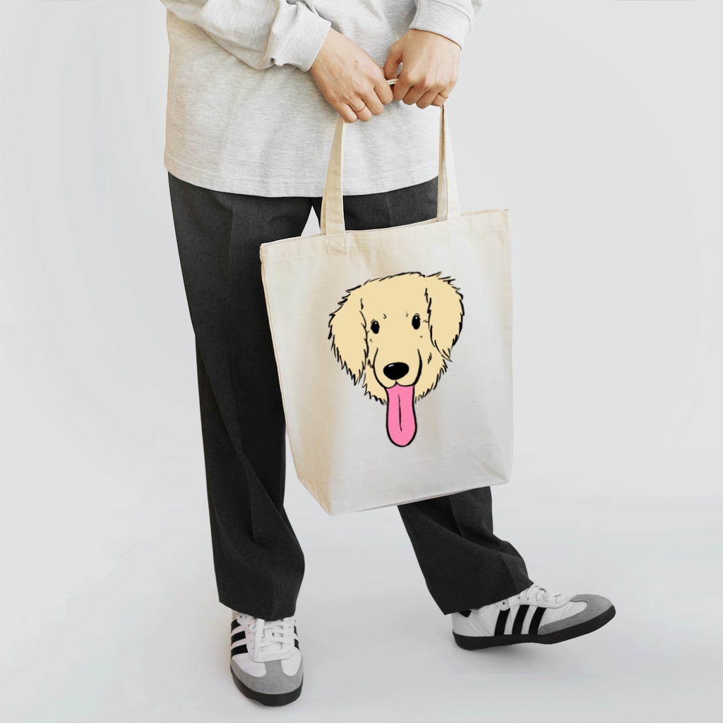 Chiyo.Wan(🐕🕊️のお店)のながーいベロのわんこ(英国ゴールデンレトリバーVer.) Tote Bag