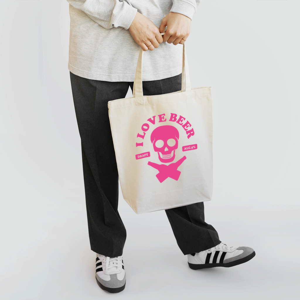 T-R-Y_designのi love beer(Type Skull) Tote Bag