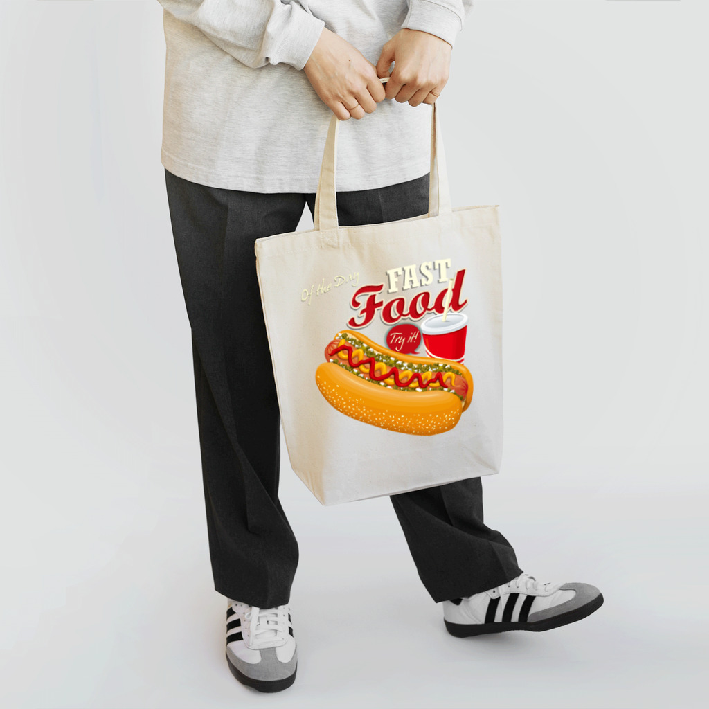 GRAPHICAのFast Food Series Hot Dog トートバッグ