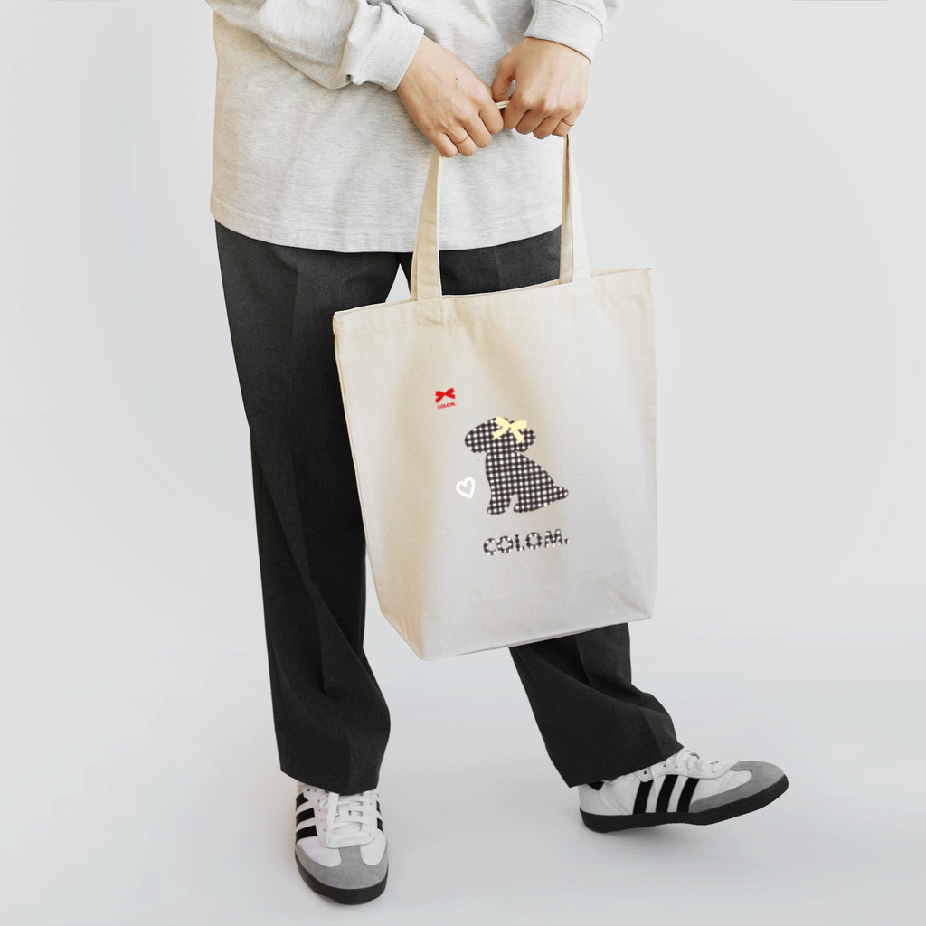 コロ。COLOM.犬いぬdogリボングッズ.のCOLOM.トイプードル！人気かわいい！いぬ犬グッズ！といぷーどる Tote Bag