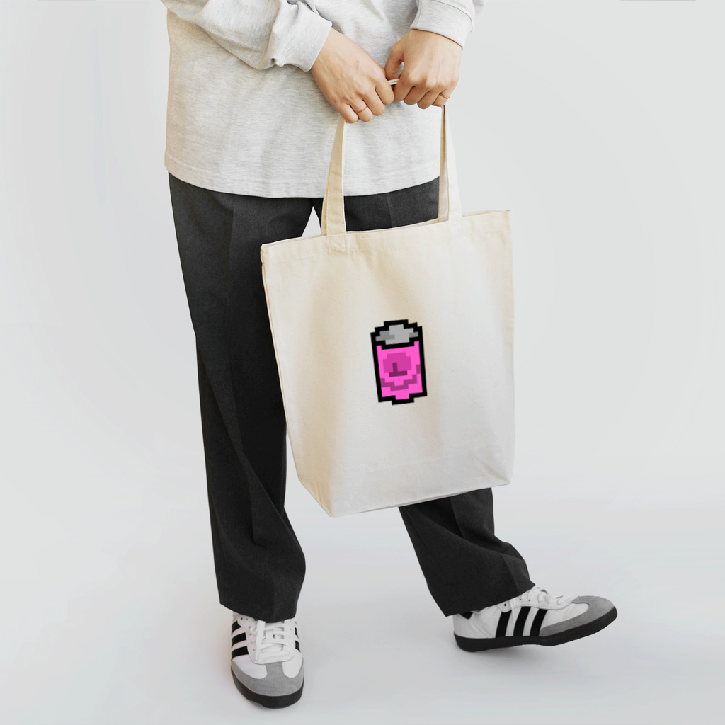 絵本作家大川内優のオリジナル絵本グッズショップの桃のジュースの缶 Tote Bag
