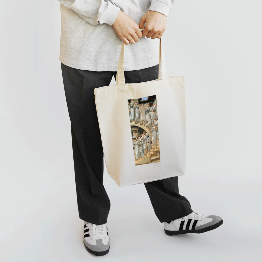 世界の絵画アートグッズのエドワード・バーン＝ジョーンズ《黄金の階段》 Tote Bag