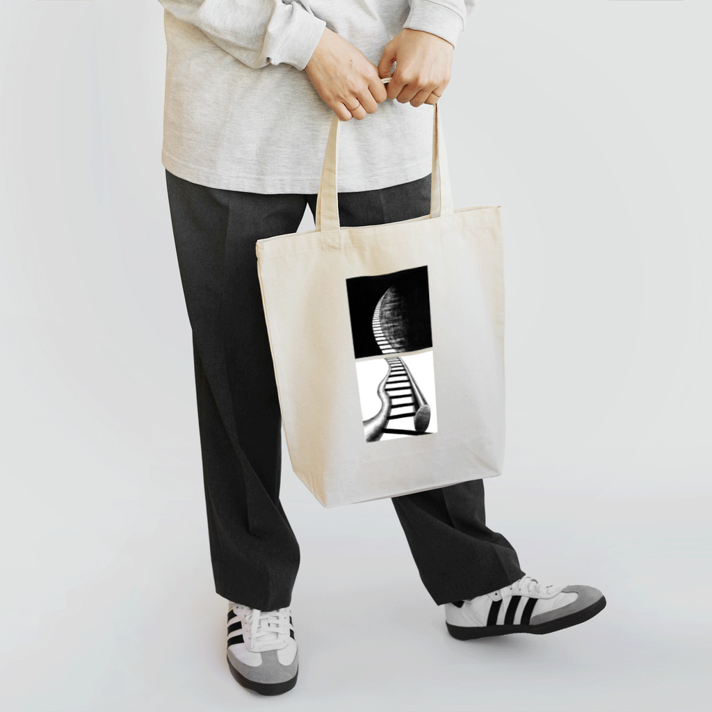 ・＿◇Geometryのhashigo_monotone Tote Bag