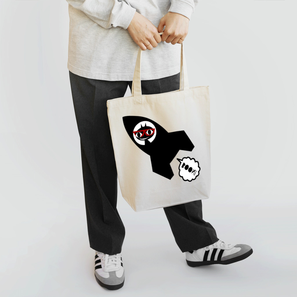 キャッティ（オフィシャル）ネコ好き集まれ!!の里帰りはロケットで Tote Bag