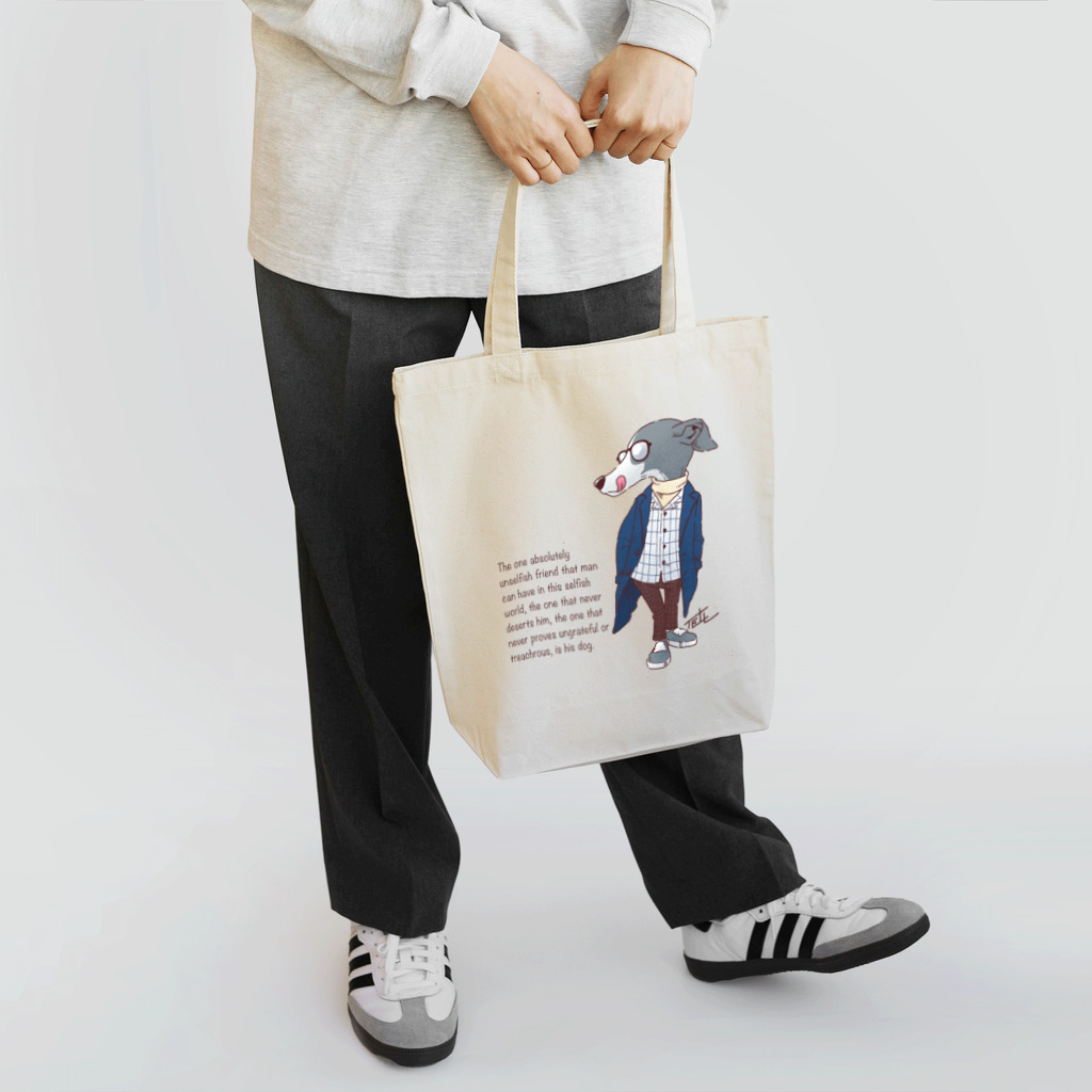 愛犬描処 プルーデンスのおしゃれイタグレ Tote Bag