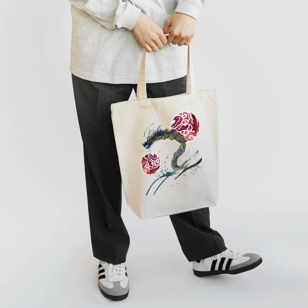 WAMI ARTの赤八雲昇るタツ(竜) Tote Bag