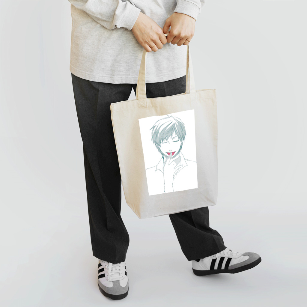 ナオ (*ﾉ･∀･)ﾉのなめる（白） Tote Bag