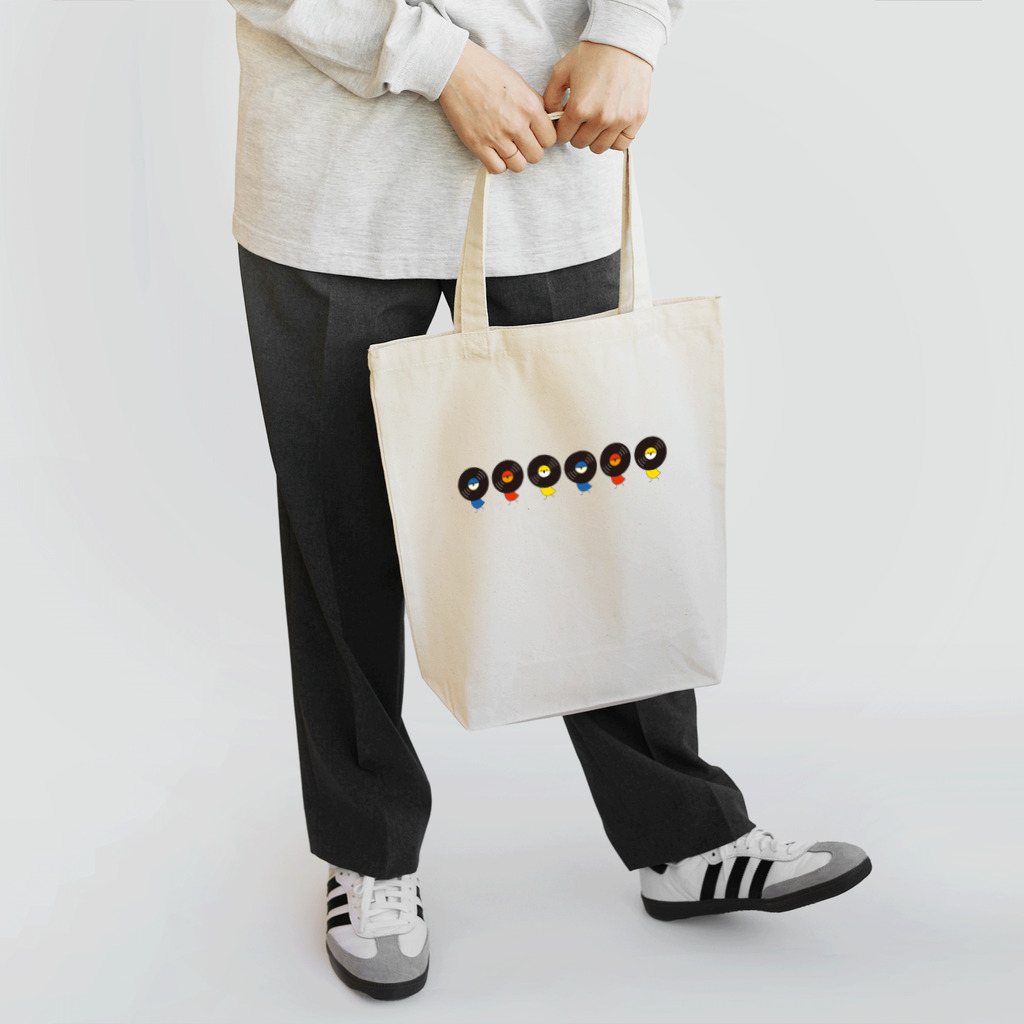 masamichironのレコードリ数珠つなぎ(月夜-お日様-秋の滝) -Left Walk Tote Bag