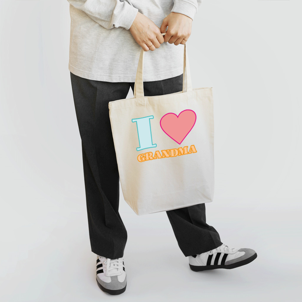 フォーヴァのI LOVE GRANDMA Tote Bag