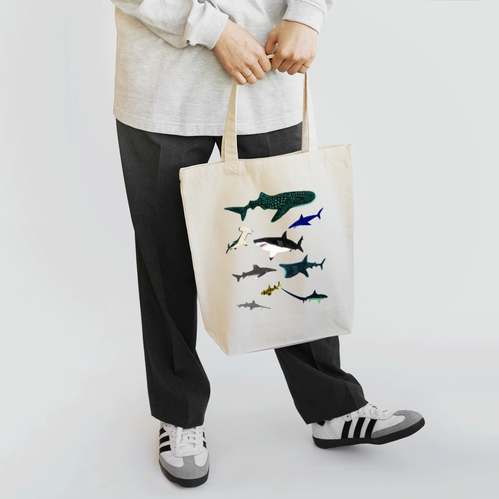 hanatsumugiのサメシリーズ トートバッグ