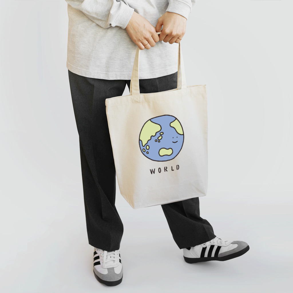 ぼんやり商会 SUZURI店の地球さん（こども） Tote Bag