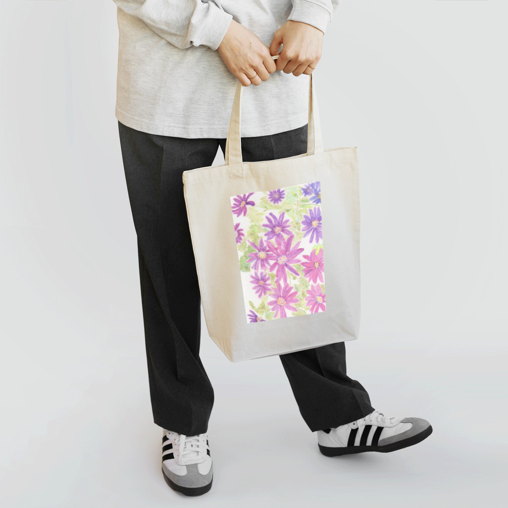 出虹の紫花火 Tote Bag
