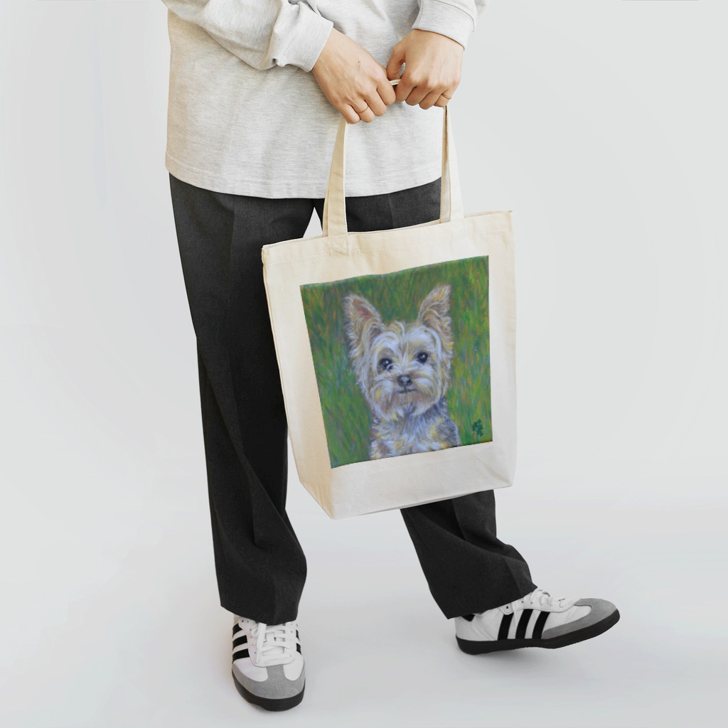 Akiyoのフィレンツェ画房 の犬・草原のヨークシャC1 トートバッグ