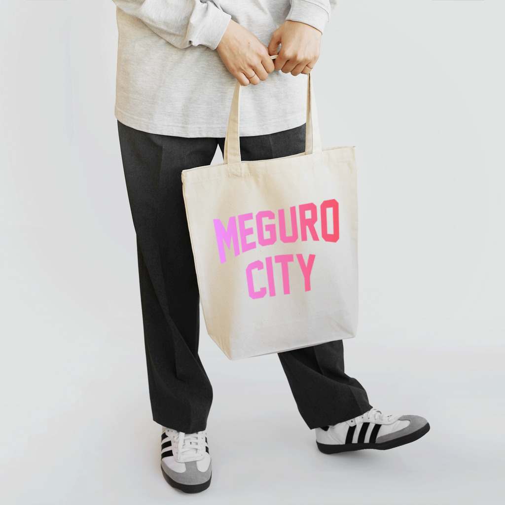 JIMOTO Wear Local Japanの目黒区 MEGURO CITY ロゴピンク トートバッグ