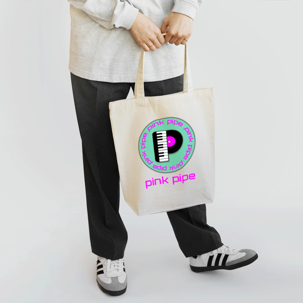PinkPipeのPinkPipeオリジナルグッズ ピアノレコード トートバッグ