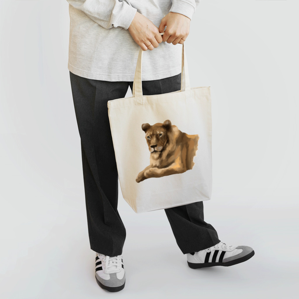 バクの森 〜マレーバクや動物イラストのグッズ 〜のAnimals シリーズ 〜ライオン〜 Tote Bag