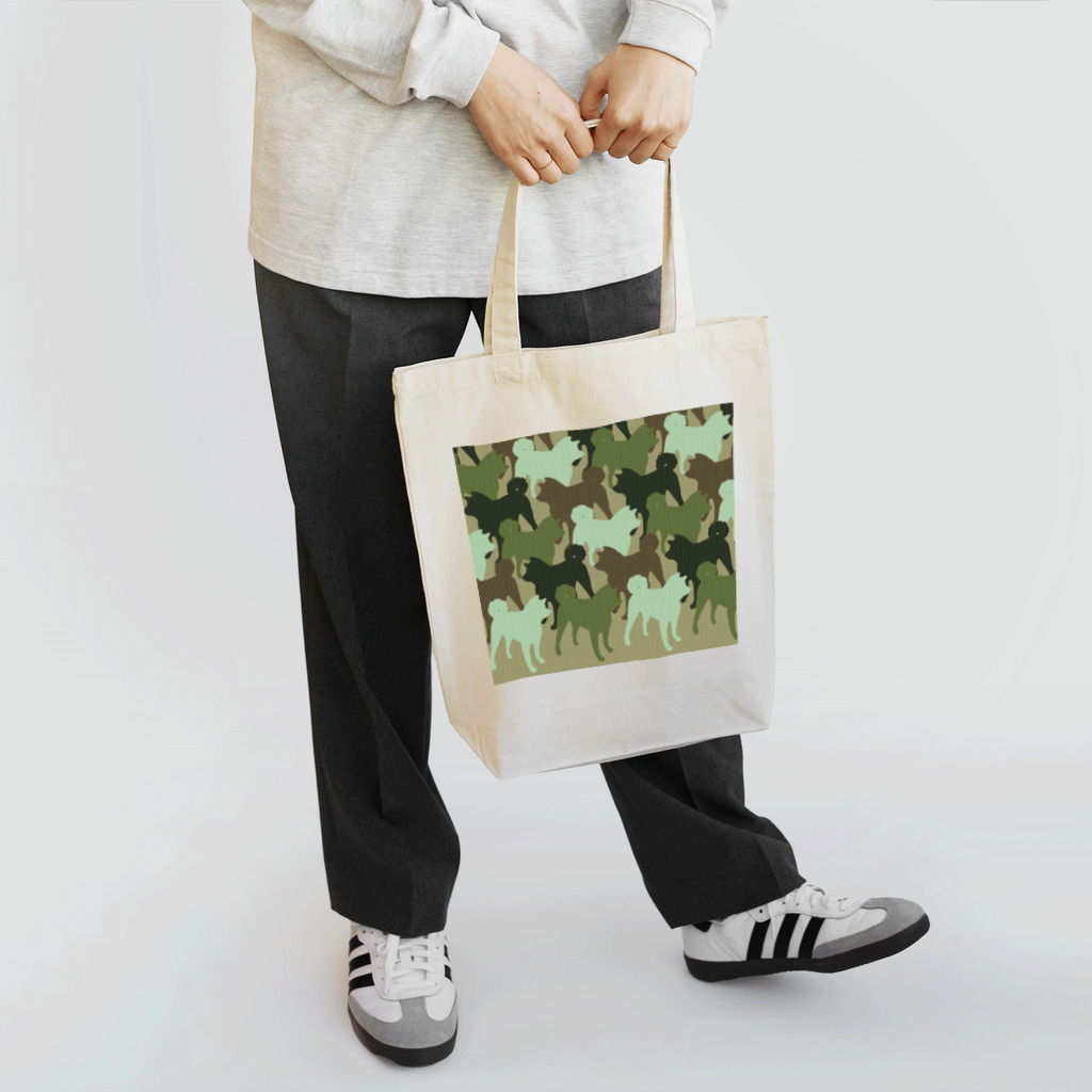 onehappinessの柴犬　迷彩柄 Tote Bag