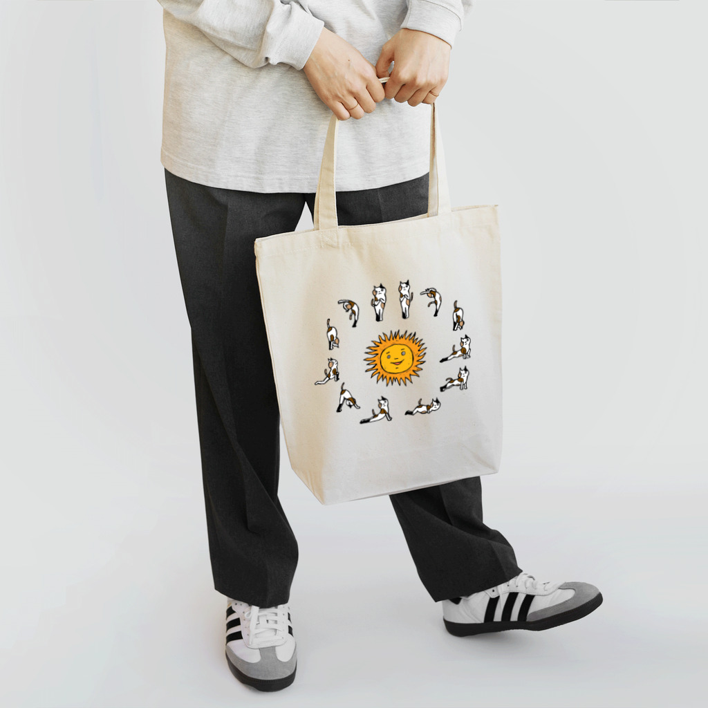 sayaka yamamotoのswami nekonyanda surya namaskar Tote Bag