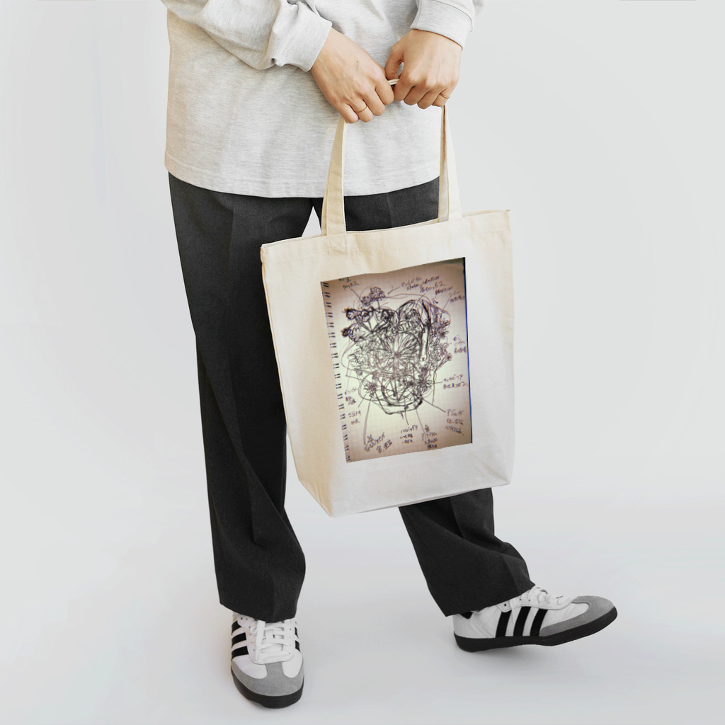 kiichiの花と心臓 トートバッグ