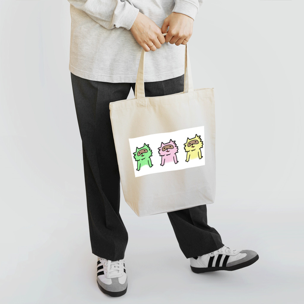 ke☆chanの三色たぬき Tote Bag