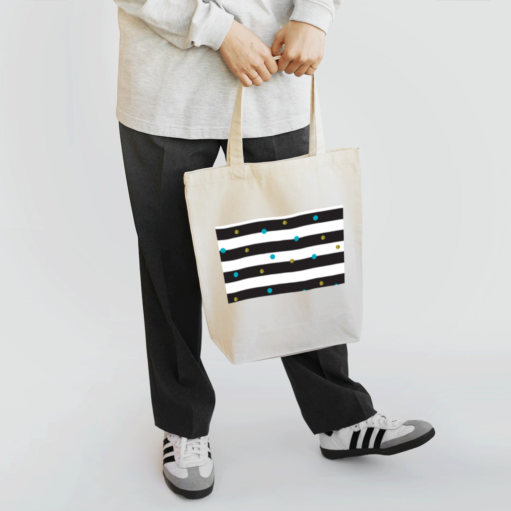 Bird'sのボーダードット Tote Bag