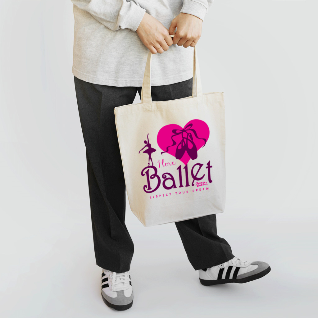 FOXY COLORSのI Love Ballet B Tote Bag