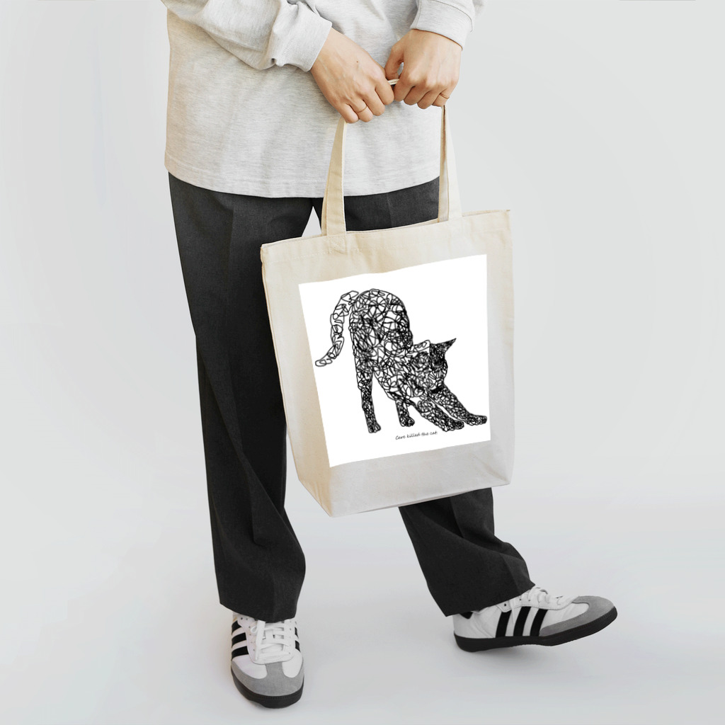 北欧の小さな雑貨店ののびをする猫 Tote Bag