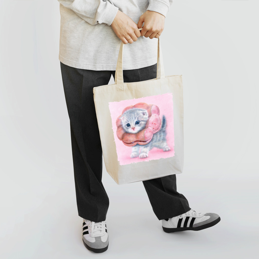 萌獣ファクトリー「純屋」の萌獣 猫 ポンデニャイオン：さくらんぼ トートバッグ