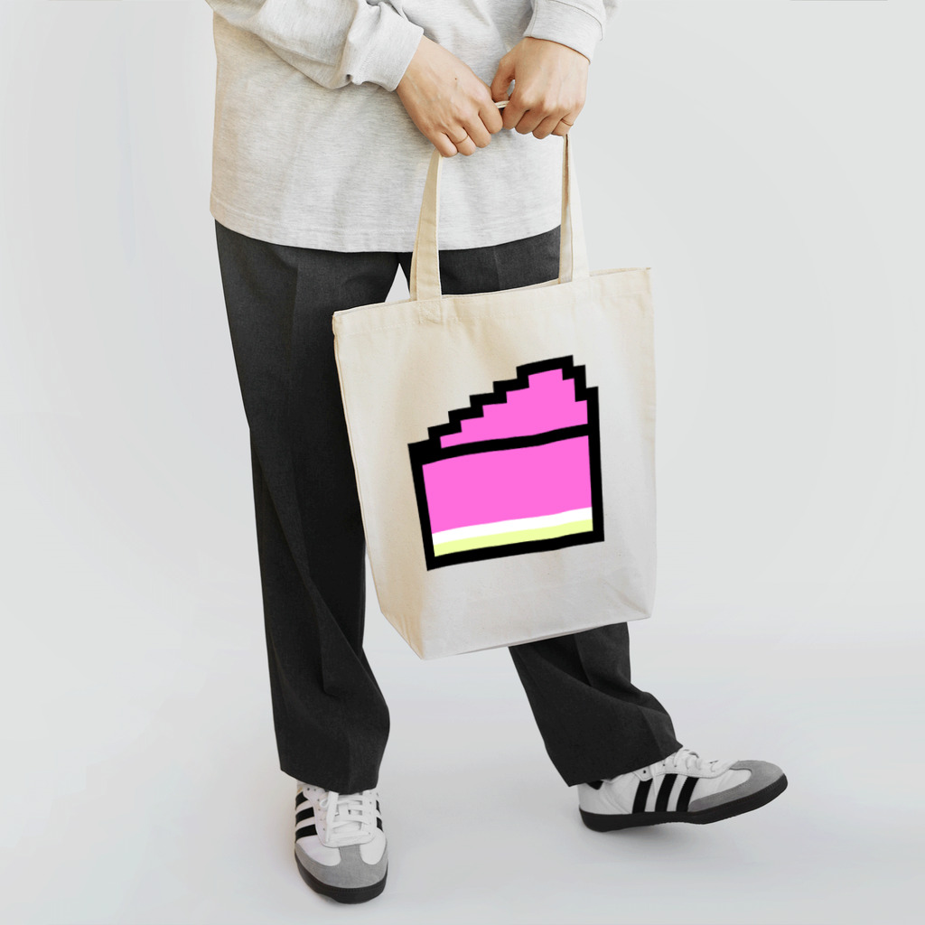 絵本作家大川内優のオリジナル絵本グッズショップのピンクムースケーキアイコン トートバッグ