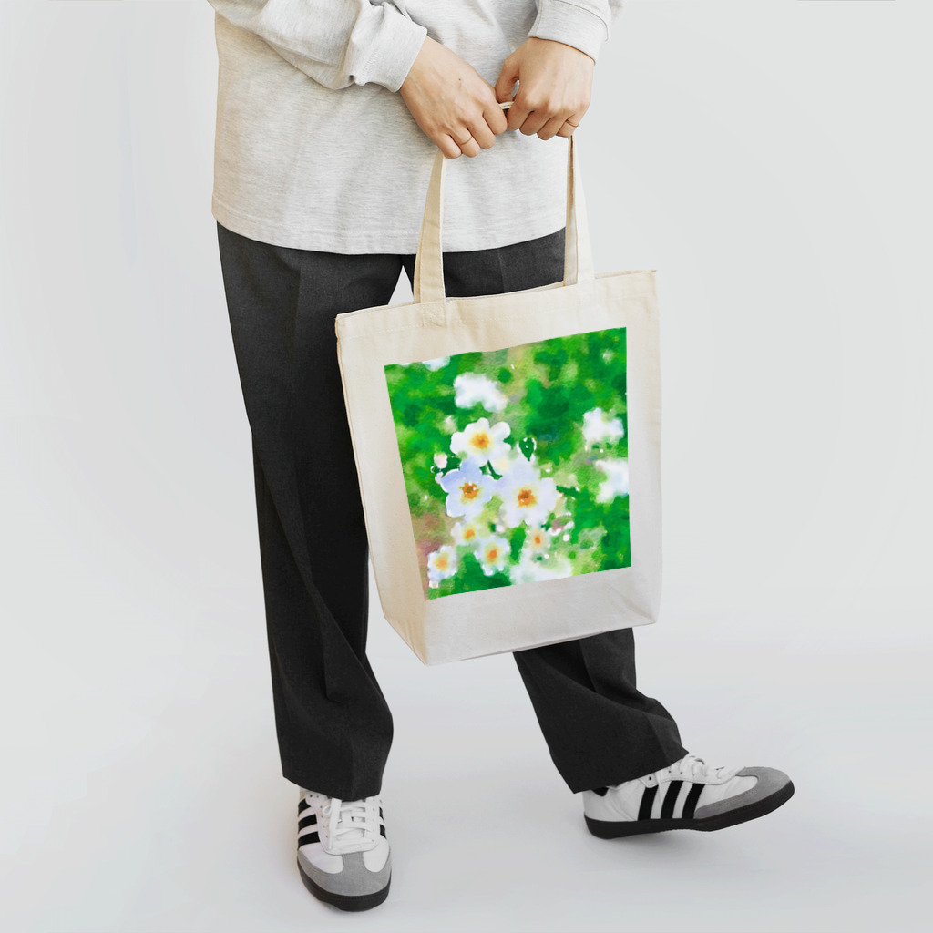 yunyunlivvyの水色小花 トートバッグ