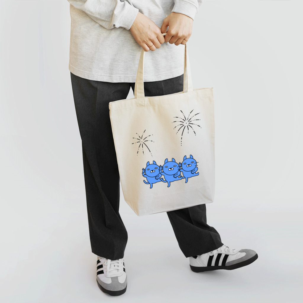  - Studio Opicon Store - のうたっておどる、青いネコ Tote Bag