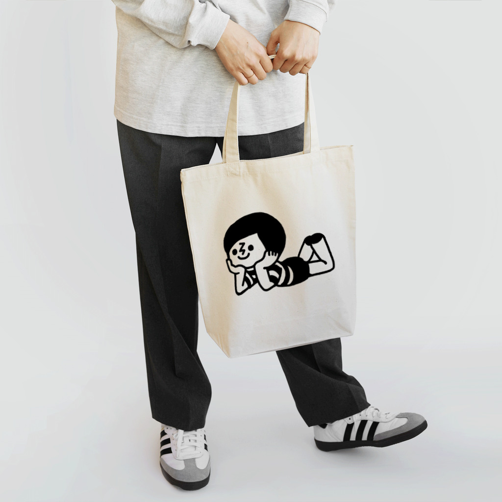 ゴトウミキのボーダー坊や（寝そべり） Tote Bag