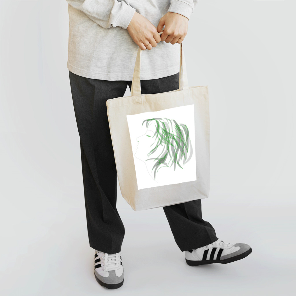 細川 慎也の女性の横顔 Tote Bag